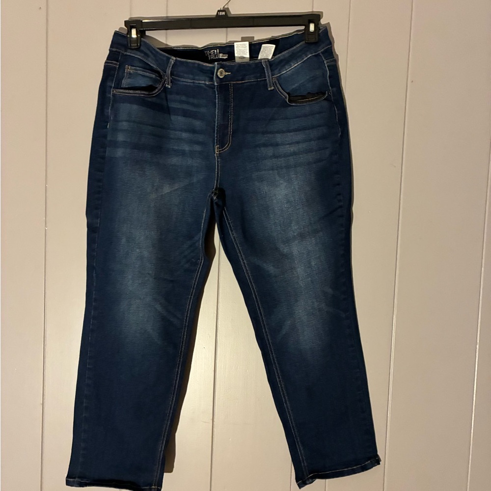 Time and Tru Dark Blue Ankle Jeans